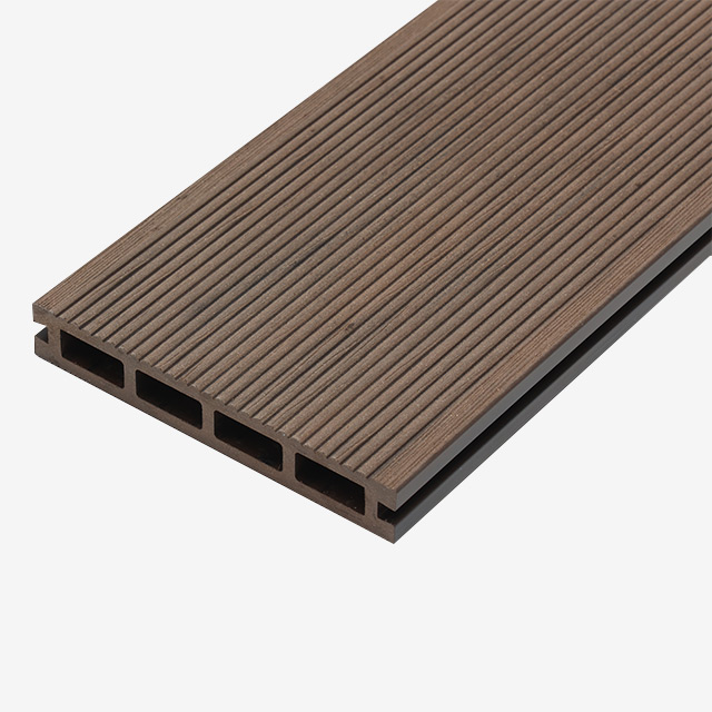 Decking composé creux de couleur chocolat, 145x25mm, pour jardin