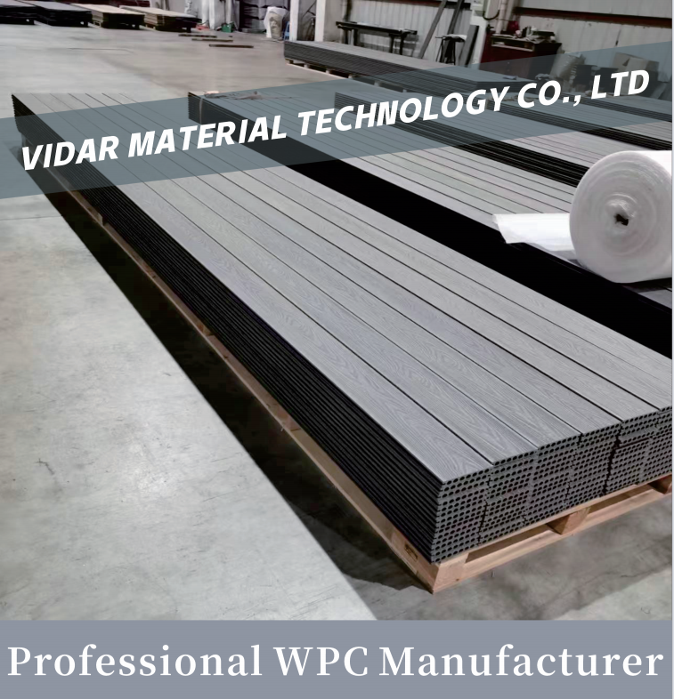 Decking WPC &eacute;l&eacute;gant gris fonc&eacute;