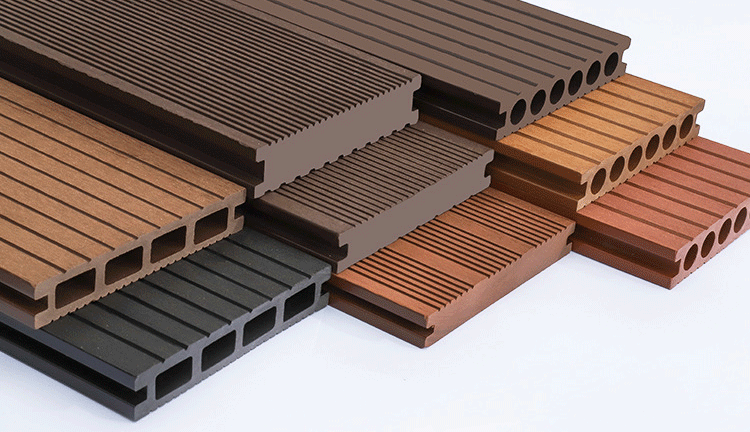 Decking WPC solide antid&eacute;rapant gris