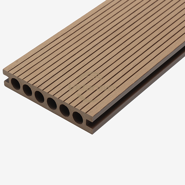 Platelage en teck wpc 145x24mm, pour bâtiment/cour, grain de bois creux, écologique, première génération 