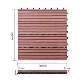 6 panneaux composites en bois et plastique emboîtables DIY WPC carrelages extérieurs