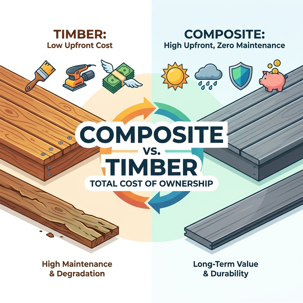 Pourquoi les terrasses en composite coûtent plus cher que le bois